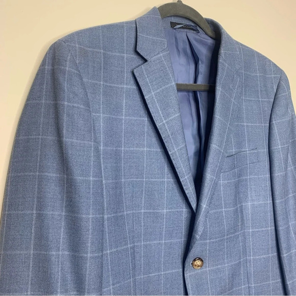 Lauren Ralph Lauren Wool Silk Blend Blue Contemporary Blazer Size 39R - Picture 14 of 14